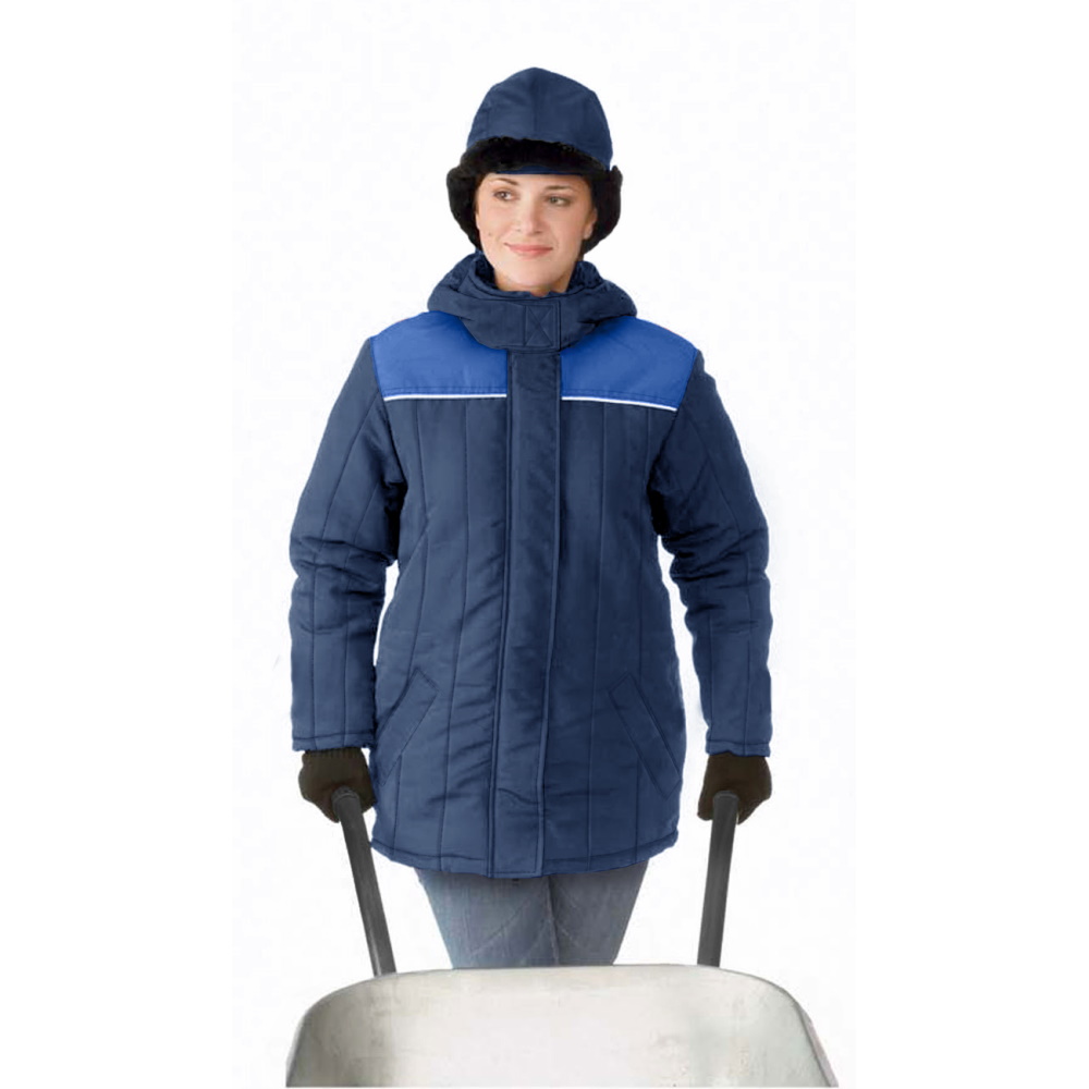 Куртка женская зимняя Урал, т.-синий + василёк, ткань смесовая 210 гр/м2, синтепон 400 гр/м2