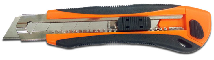 Нож технический 25 мм усиленный ONYX