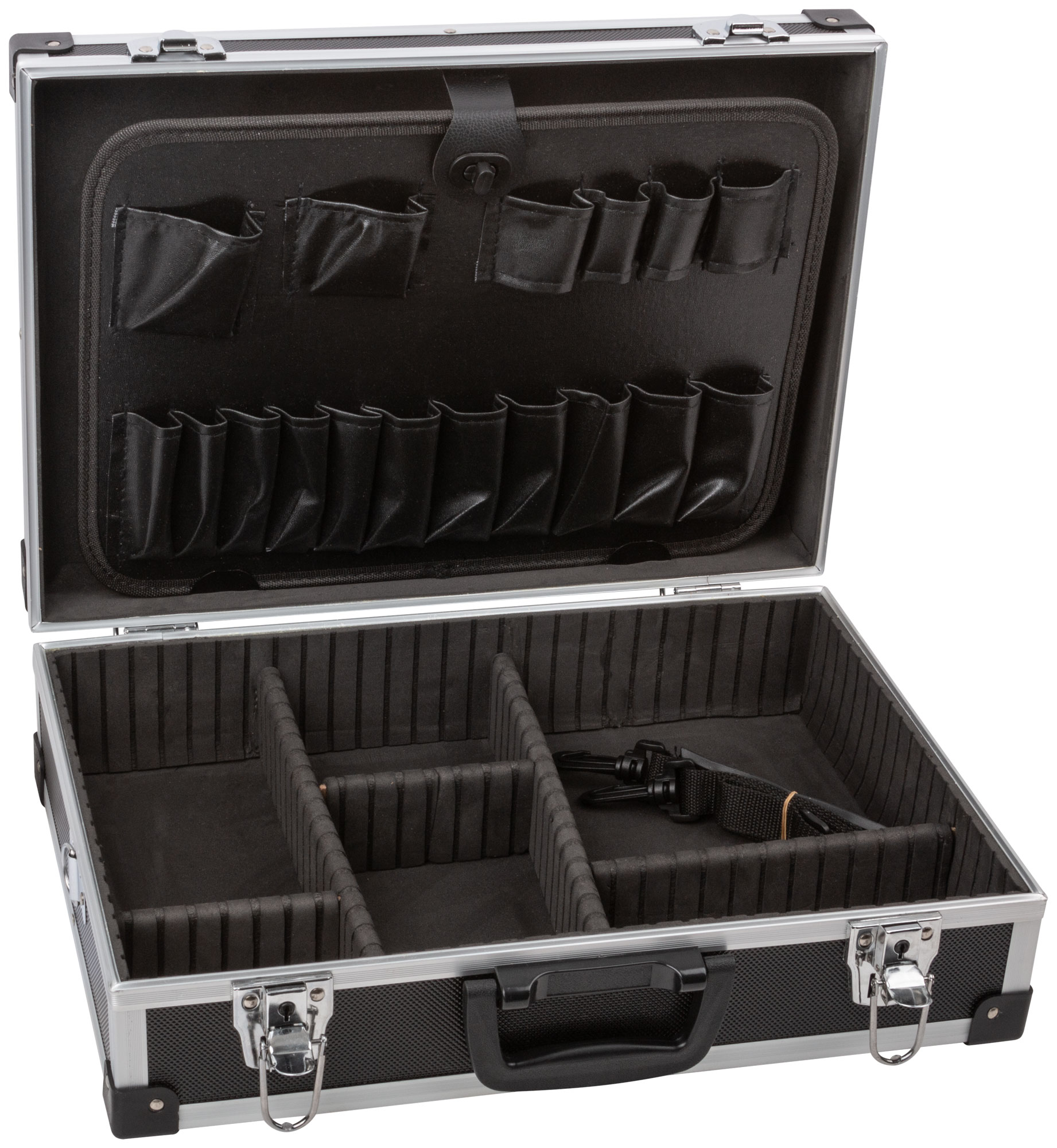 Ящик для инструмента алюминиевый (43 x 31 x 13 см) черный