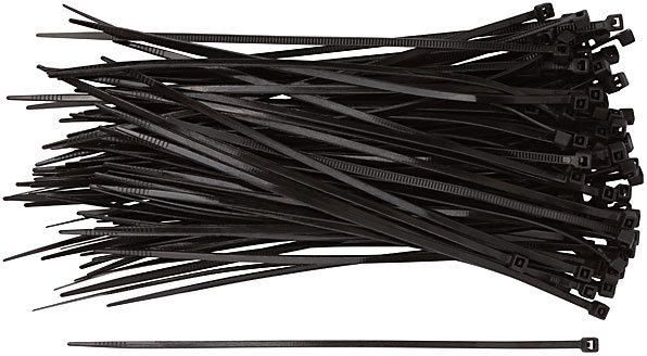 Хомуты нейлоновые для проводов, черные 100 шт.,  3,6х200 мм