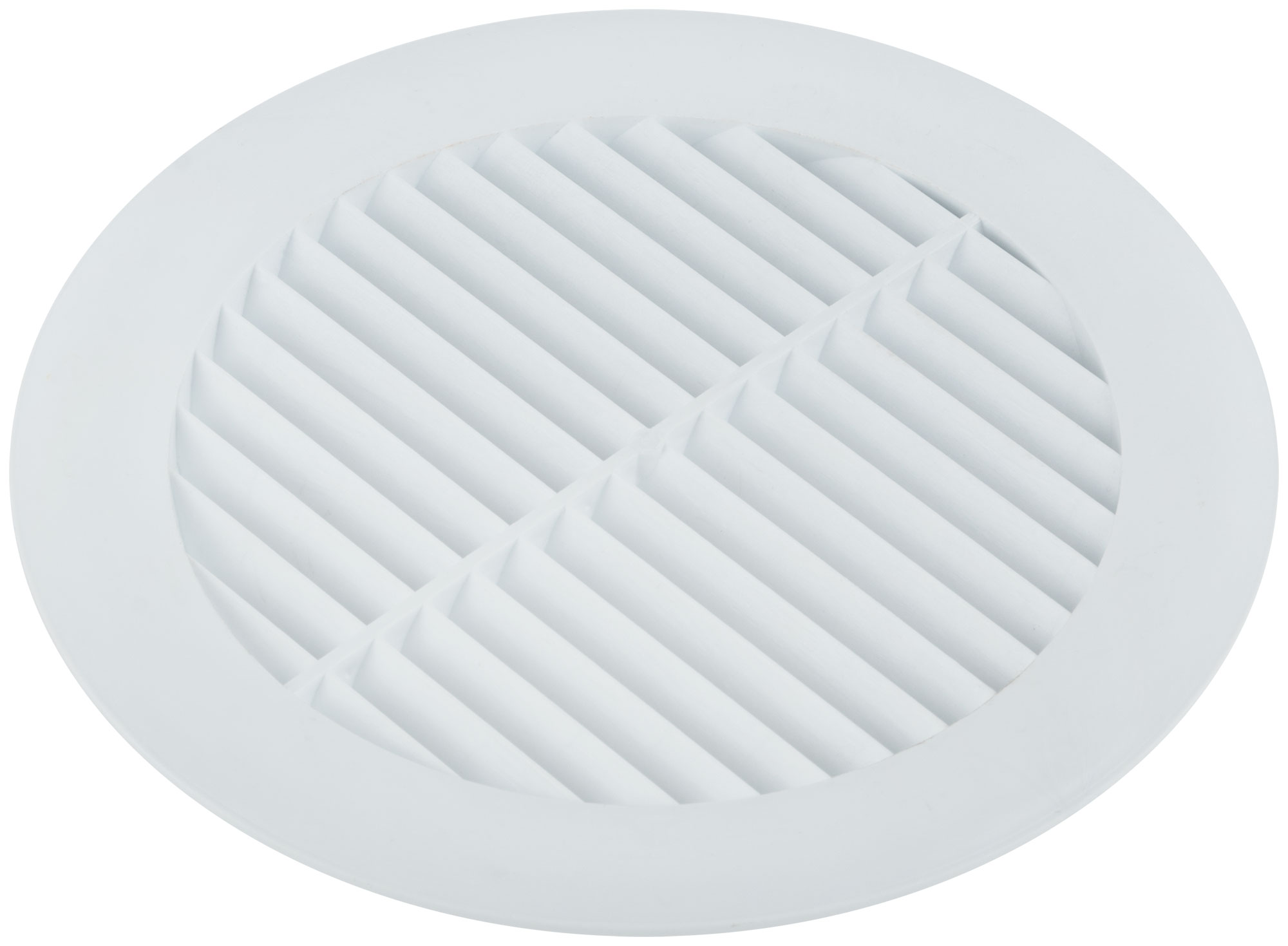 Вентиляционная решетка, пластиковая, круглая, 160 мм, без сетки, белая