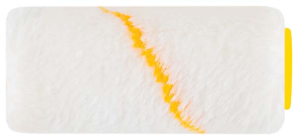 Ролик сменный полиакриловый белый с желтой полосой "миди", диам. 30/54 мм; ворс 12 мм, 100 мм