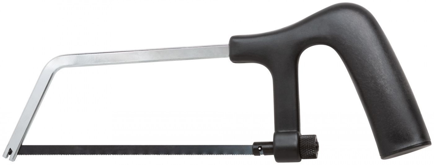 Ножовка по металлу мини 150 мм,  пластиковая черная ручка