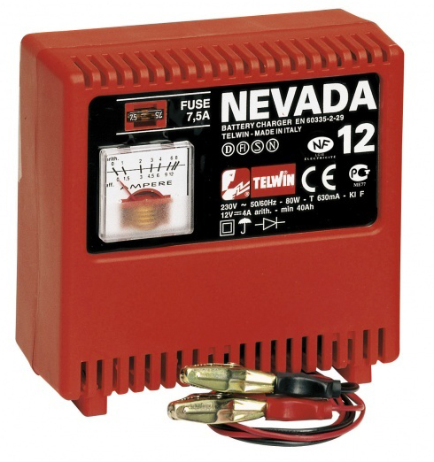 Зарядное устройство для аккумуляторов TELWIN NEVADA 12 12В,6/4А,40/70Ач,230В/80Вт