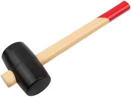 Киянка резиновая, деревянная ручка 50 мм ( 300 гр )