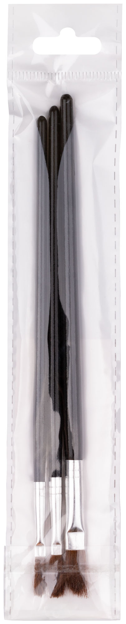 Набор художественных кистей из волоса пони, 3шт, размер 4/6/8 мм