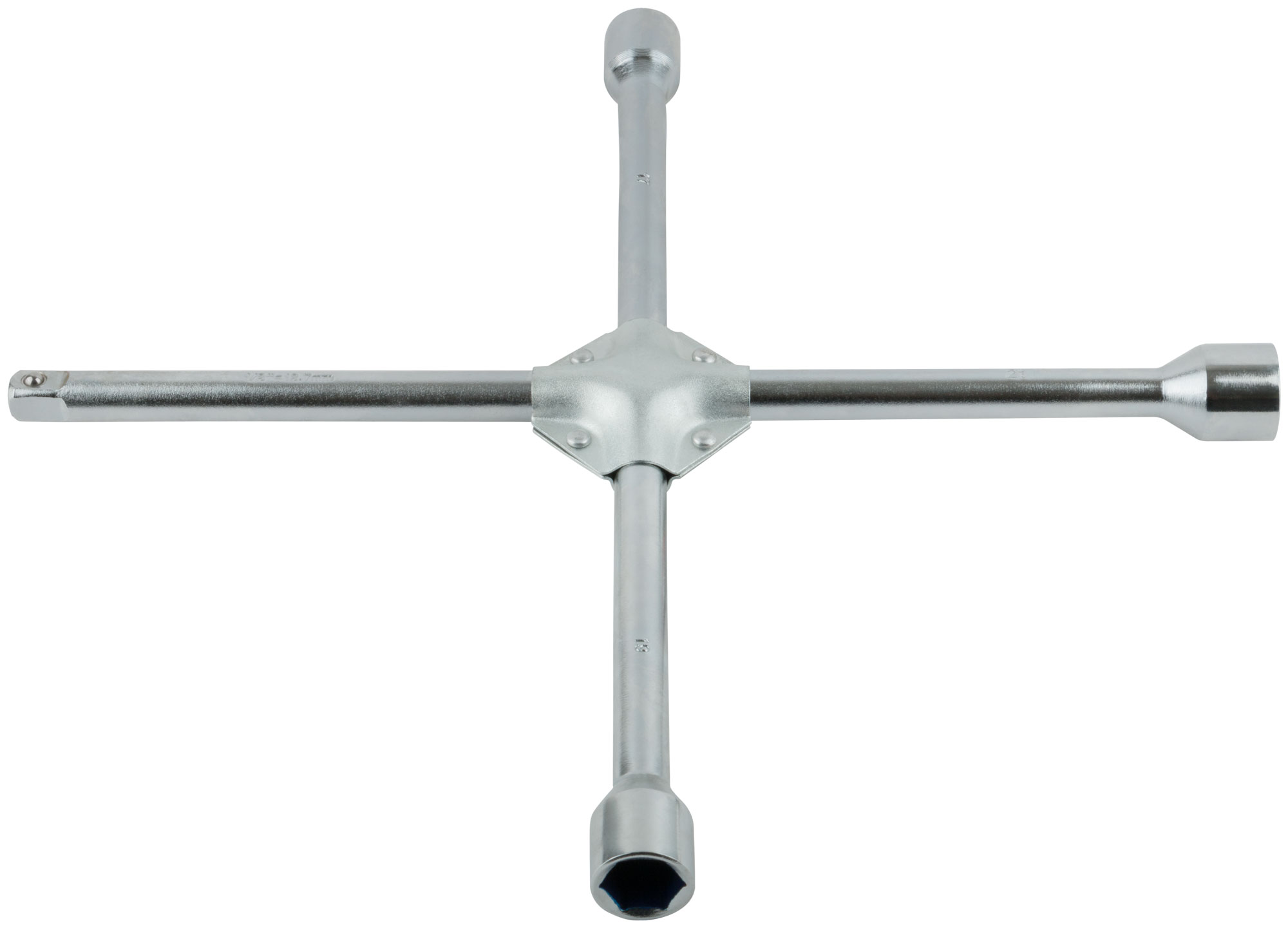 Ключ балонный крест усиленный 17х19х21 мм + 1/2", длина 400 мм