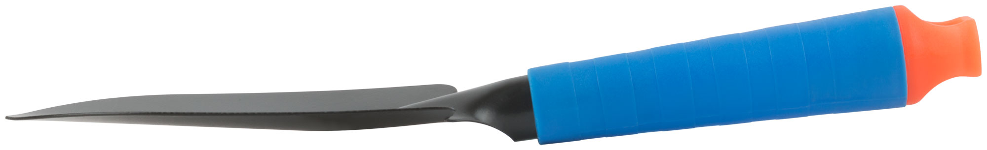 Совок посадочный широкий, синяя пластиковая ручка 280 мм