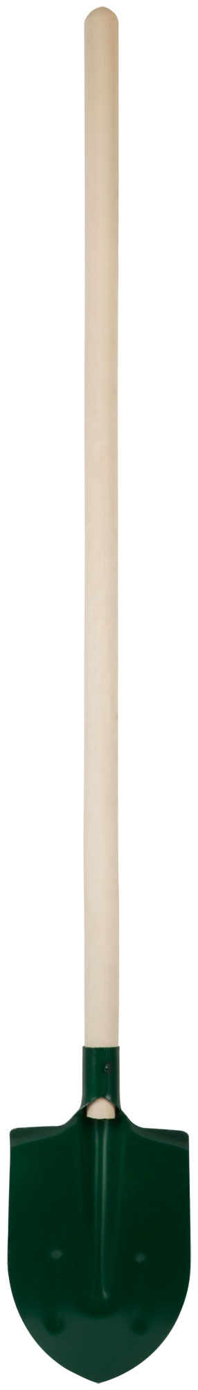 Лопата штыковая с ребрами жесткости, с деревянным черенком  210х290х1450 мм