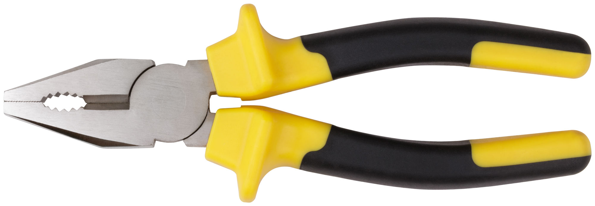 Плоскогубцы комбинированные "Старт" черно-желтые прорезиненные ручки, хром-никелевое покрытие 180 мм