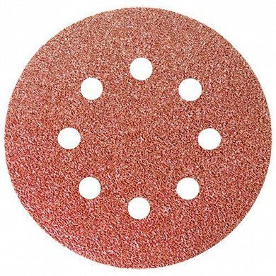 Круги абразивные шлифовальные на ворсовой основе под "липучку" (Р100, 125 мм, 5шт.), Cutop Profi
