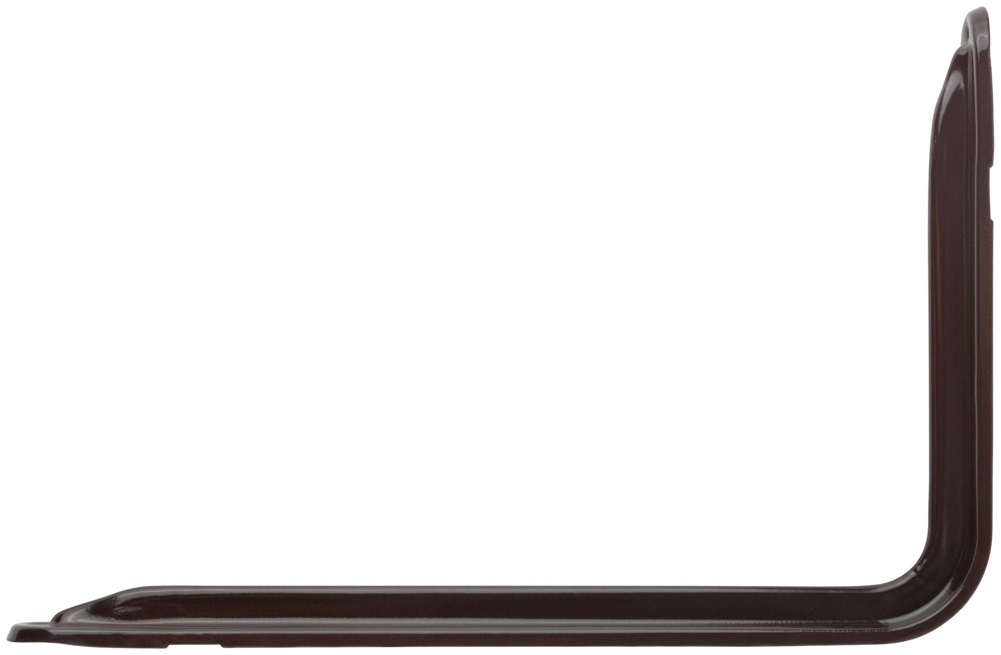 Уголок-кронштейн усиленный коричневый 230х350 мм (1,0 мм)