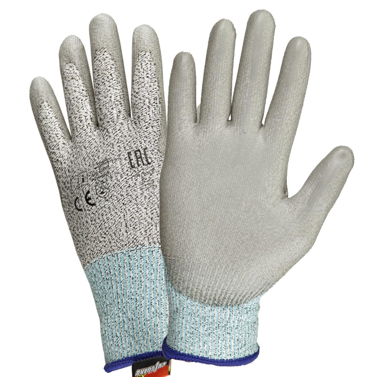 Перчатки защитные от порезов Dyneema, класс 5, нитриловое покрытие