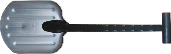 Лопата автомобильная алюминиевая, морозостойкий пластиковый черенок 195х260x700 мм