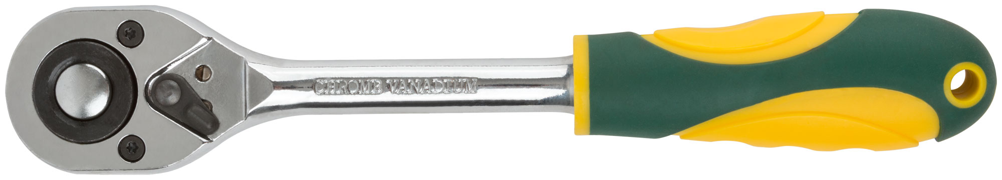 Вороток (трещотка) CrV механизм, пластиковая прорезиненная ручка 1/2'', 24 зубца