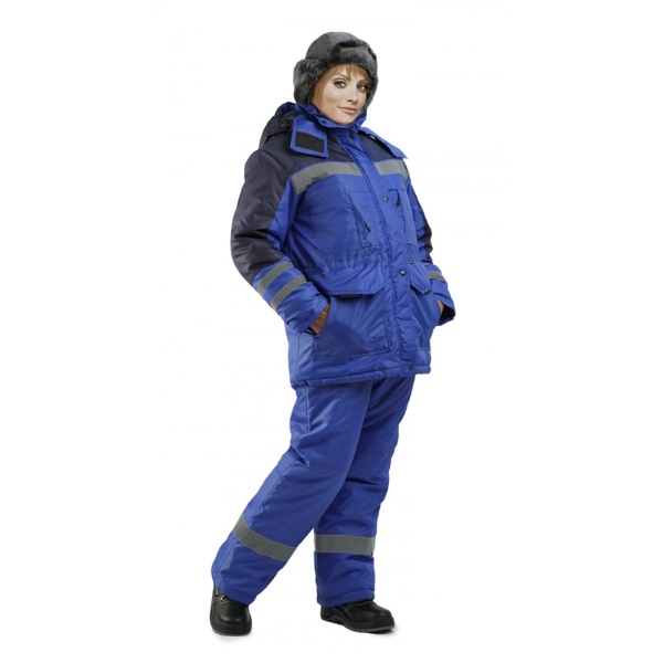 Костюм женский утепленный Зимник, куртка+полукомбинезон, ткань Оксфорд
