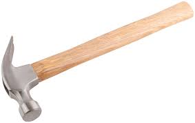 Молоток-гвоздодер, деревянная ручка 25 мм, 340 гр.