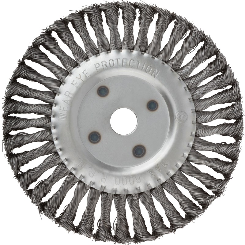 Корщетка-колесо, посадочный диаметр 22,2 мм, стальная витая проволока 200 мм