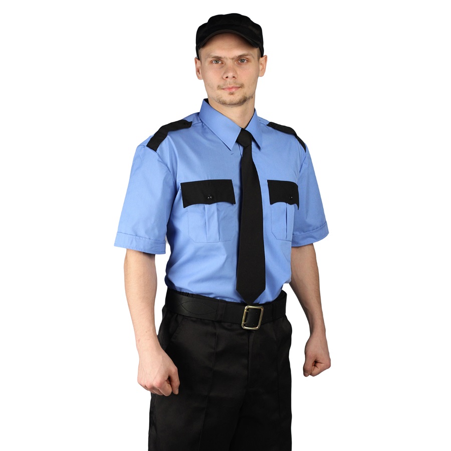 Рубашка Охрана, короткий рукав, прямая